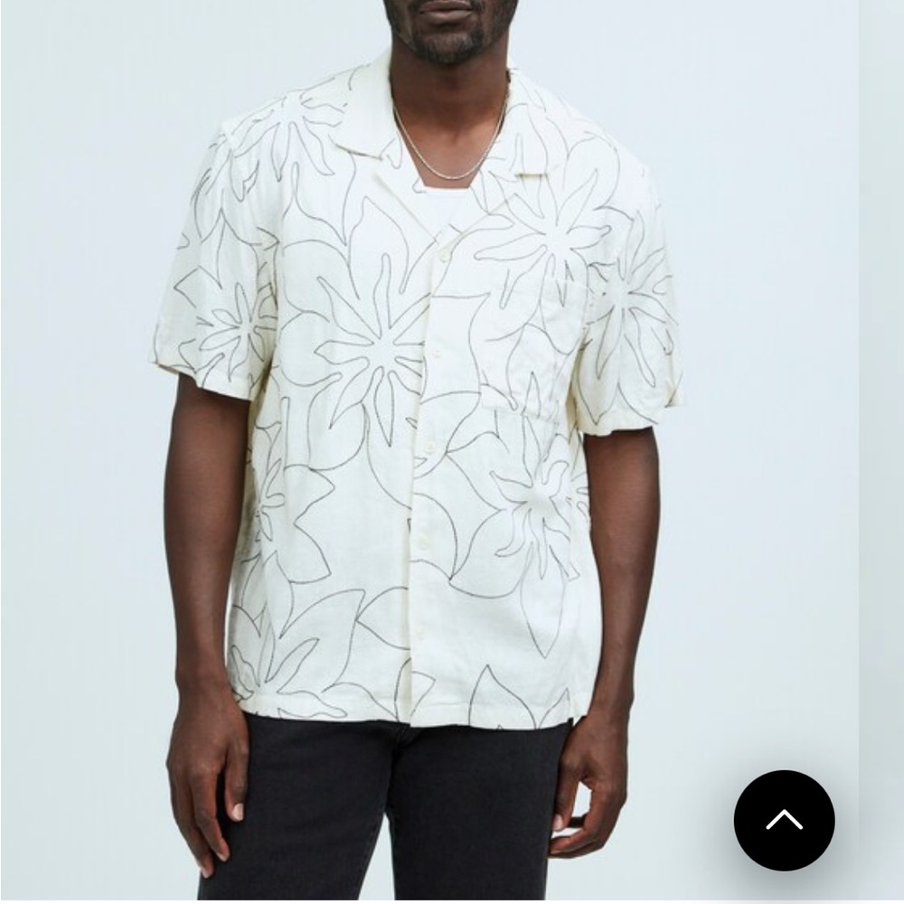 Madewell Men’s Embroidered Easy Short Sleeve Shirt